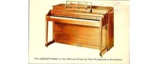 Lester Betsy Ross 46 Spinet Piano Ad Card 1950s Walnut Keyboard Promo Music