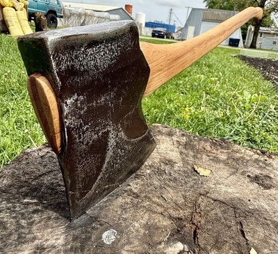 Vintage Charleston W. VA. USA Stamped Jersey Axe on A Refreshed Hickory Handle