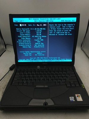 DELL INSPIRON 4100 - BOOTS TO BIOS - INTEL PENTIUM R - 256MB RAM - READ DESC -BB