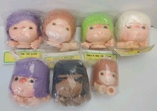 Lot Of 7 Fibre Craft Acrylic Doll Heads With Hands NEW 7572