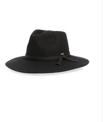 Brixton Joanna Felt Packable Hat, Color: BLACK Size Large