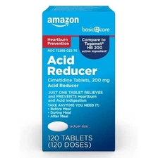 Amazon Basic Care Cimetidine Coated Tablets 200mg Acid Reducer Tagamet 120 Count