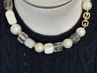 GIVENCHY Vtg.  Pearl &Lucite Gold Tone Beaded  Necklace w/   Drop Earrings Set — photo 3