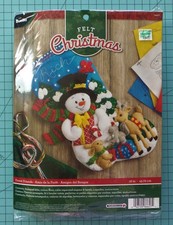 Bucilla FOREST FRIENDS Felt Stocking Kit 86657  NEW 