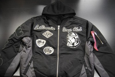 [851-9401] NEW MEN'S BBC BILLIONAIRE BOYS CLUB BB SPACE SUIT BOMBER JACKET BLACK