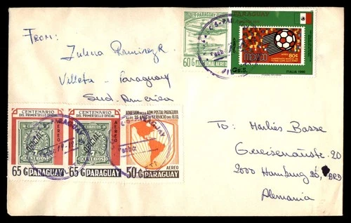 Mayfairstamps Paraguay Villeta to Hamburg Germany Cover aaw_53547