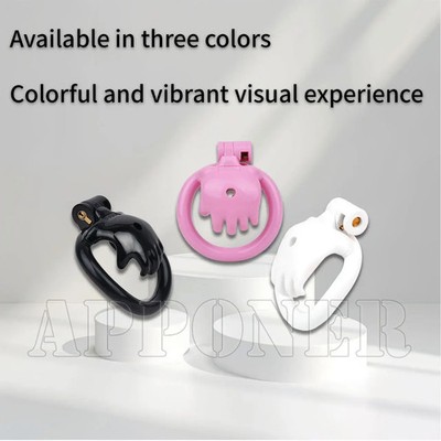 New Chastity Cage Lightweight Flat Bondage Cage Male Anti-escape Chastity Lock