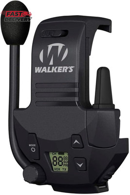 WALKER'S Razor Walkie Talkie Attachment - 22 Channels 3 Miles Range Distance Voi