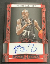2024 Leaf Metal Sports Heroes KEVIN GARNETT Red Auto Signed Autographed 1/1 HOF