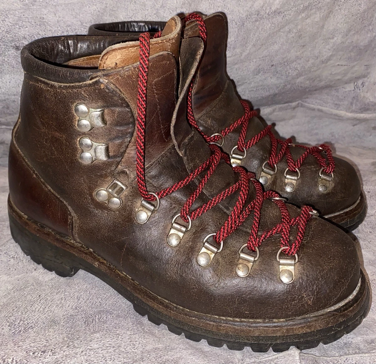 VTG DEXTER W998-2 Mountaineering Boots USA Made Leather Vibram Men’s 8M Heritage Vtg Dexter Mountaineering Alpine Hiking Vibram Boots Sz 7  main image 3