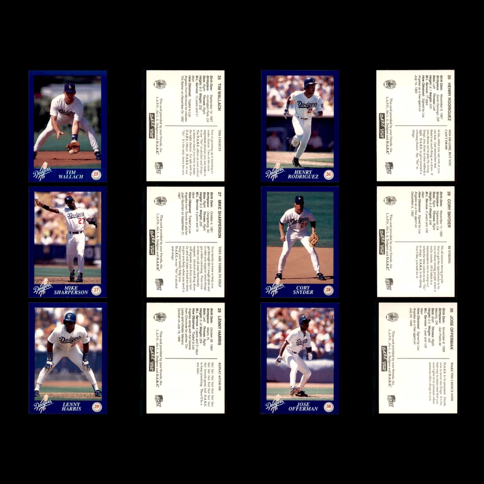 Lote de 60 tarjetas de béisbol 1993 policía de los Dodgers de Los Ángeles Tom Candiotti Dodgers Foto 4 de 4