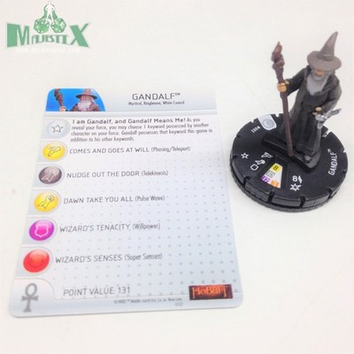 Heroclix The Hobbit: An Unexpected Journey set Gandalf #002 Common figure w/card