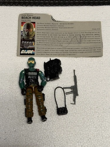 VINTAGE HASBRO 1986 G.I JOE COBRA ACTION FIGURE BEACHHEAD 100% COMPLETE