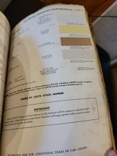 1962 Dupont Chrysler Dodge Plymouth Imperial Paint Chip Sheet Bulletin