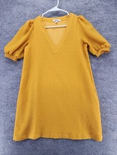 BB Dakota Dress Short Sleeve Yellow V Neck Short Texture