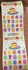 Mrs. Grossman’s 2003 Happy Birthday Stickers Sheet Cake Numbers Dots 2 Sheet Lot