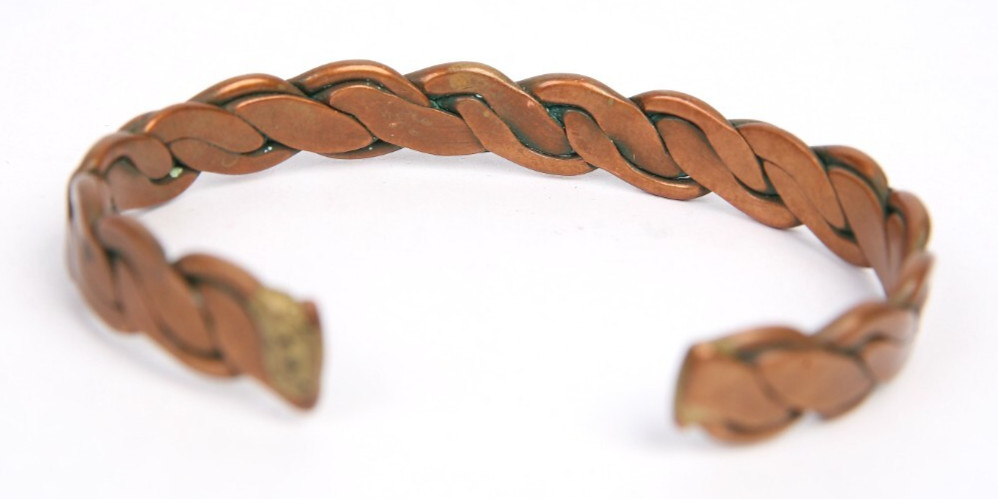 Vintage Handmade Solid Copper Braided Twisted Cuf… - image 5