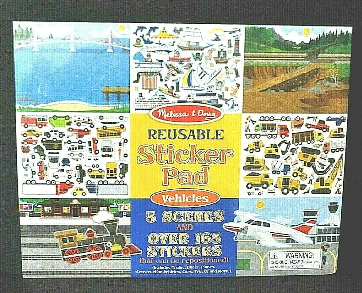 MELISSA AND DOUG REUSABLE STICKER PAD 5 SCENES NEW