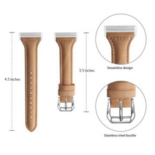 Leather Watch Strap Replacement Wristband for Fitbit Versa 3/fitbit Sense Bands