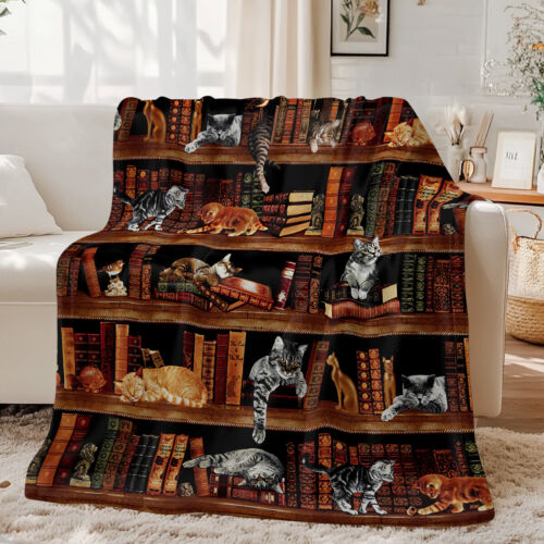 Animals Flannel Fleece Blanket Fuzzy Turtle Dog Cat Horse Throw Blanket 50"x 60" - Picture 3 of 62