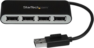 StarTech.com 4 Port USB 2.0 Hub - USB Bus Powered - Portable Multi Port USB 2.0