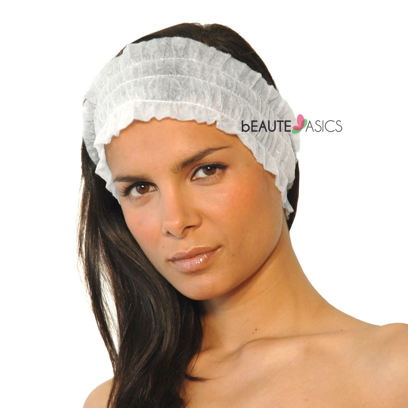 100 Pcs Disposable Spa Headbands Nonwoven Salon Head Wraps Hair Band