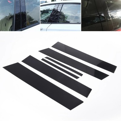 6/12x Black Pillar Posts Door Trim Cover Kits For Honda Civic 2006-2011 (4dr) O