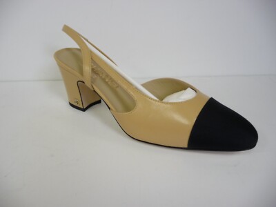 Chanel 22S G31318 Two-tone Slingback Heel Pumps 37-40 EUR Chanel 22S G31318 Two-tone Slingback Heel Pumps 37-40 EUR