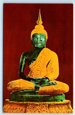 Buddha under Rainy Season Attire - Wat Phra Keo - Bangkok THAILAND Postcard