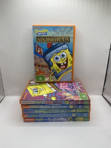 SpongeBob SquarePants DVD Bundle Bulk Lot X 6 Region 4 Spongicus And More