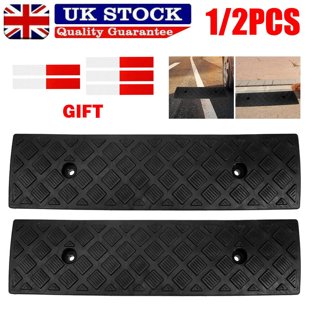 2Pcs Kerb Access Ramps Plastic Threshold Ramp Cars Caravans Wheelchair