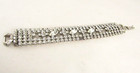 ESTATE Vintage Signed Weiss Bling Bracelet 6 Rows Clear Rhinestone - Pre-Owned