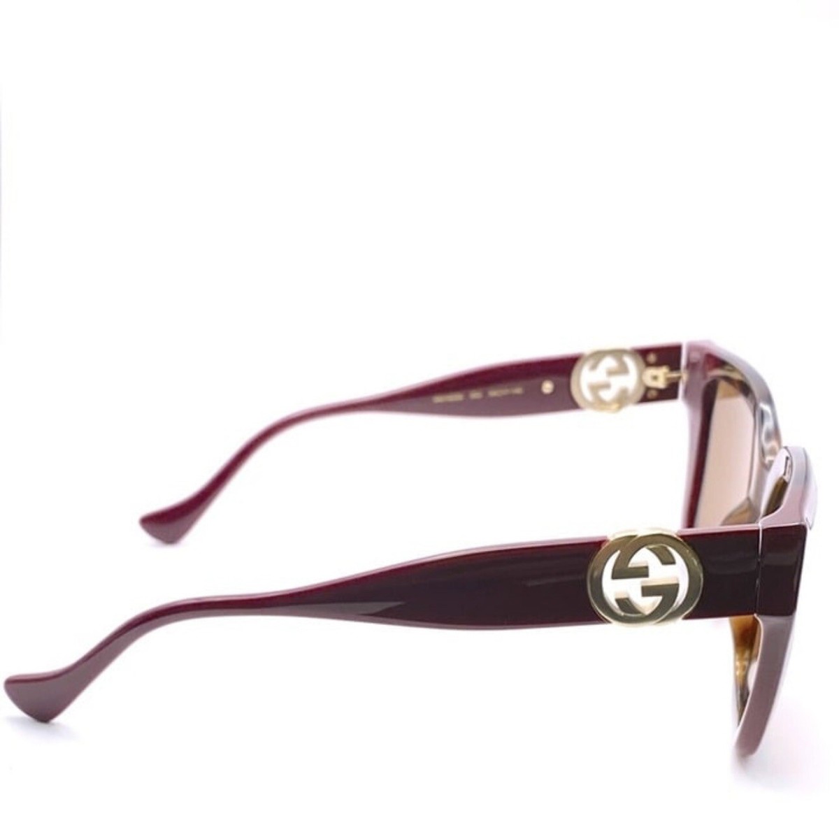 Gucci GG 1023S-009 Havana Burgundy/Brown Cat-Eye Women Sunglasses. NO CASE Gucci GG 1023S-009 Havana Burgundy/Brown Cat-Eye Women  main image 3