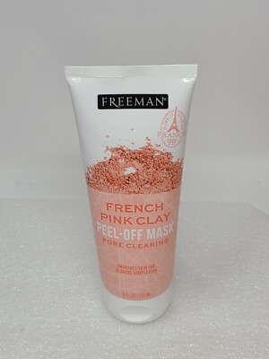 Freeman Beauty French Pink Clay Peel-Off Mask Pore Clearing 6 oz