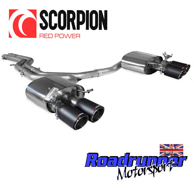Scorpion Audi S4 B9 Auspuff 3.0T Non Res Halbanlage Ventil Carbon Quad SAUS088CF
