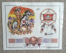 Tattoo Studio Shop Flash Single Eric Iovino Indian, Dream Catcher 11"X17" Print