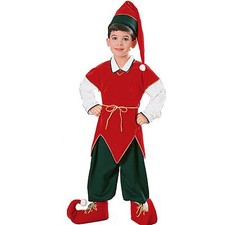 Deluxe Velvet Elf Costume- Medium Size 8-10