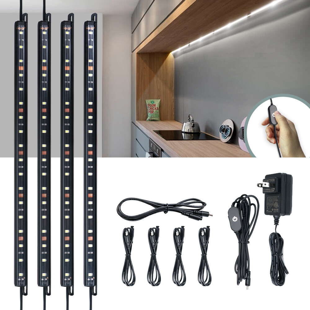 Xprite 4PC Gun Safe Light Bar with SimpleTouch Switch Strips