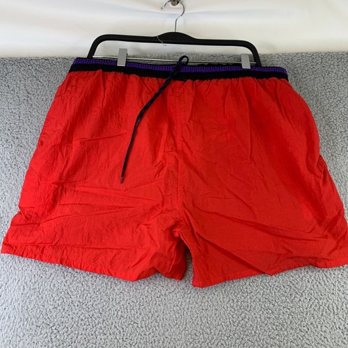 VINTAGE Swim Shorts Size Large Red Surf 