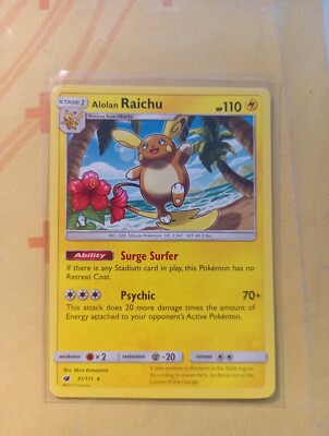 Pokmon TCG Alolan Raichu Crimson Invasion 31/111 Regular | eBay Pokmon TCG Alolan Raichu Crimson Invasion 31/111 Regular | eBay