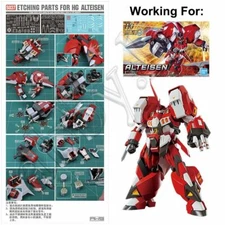 for HG Alteisen AW9 S37 Metal Detail Parts Airbrush Stencils Etched Sheet+ Decal