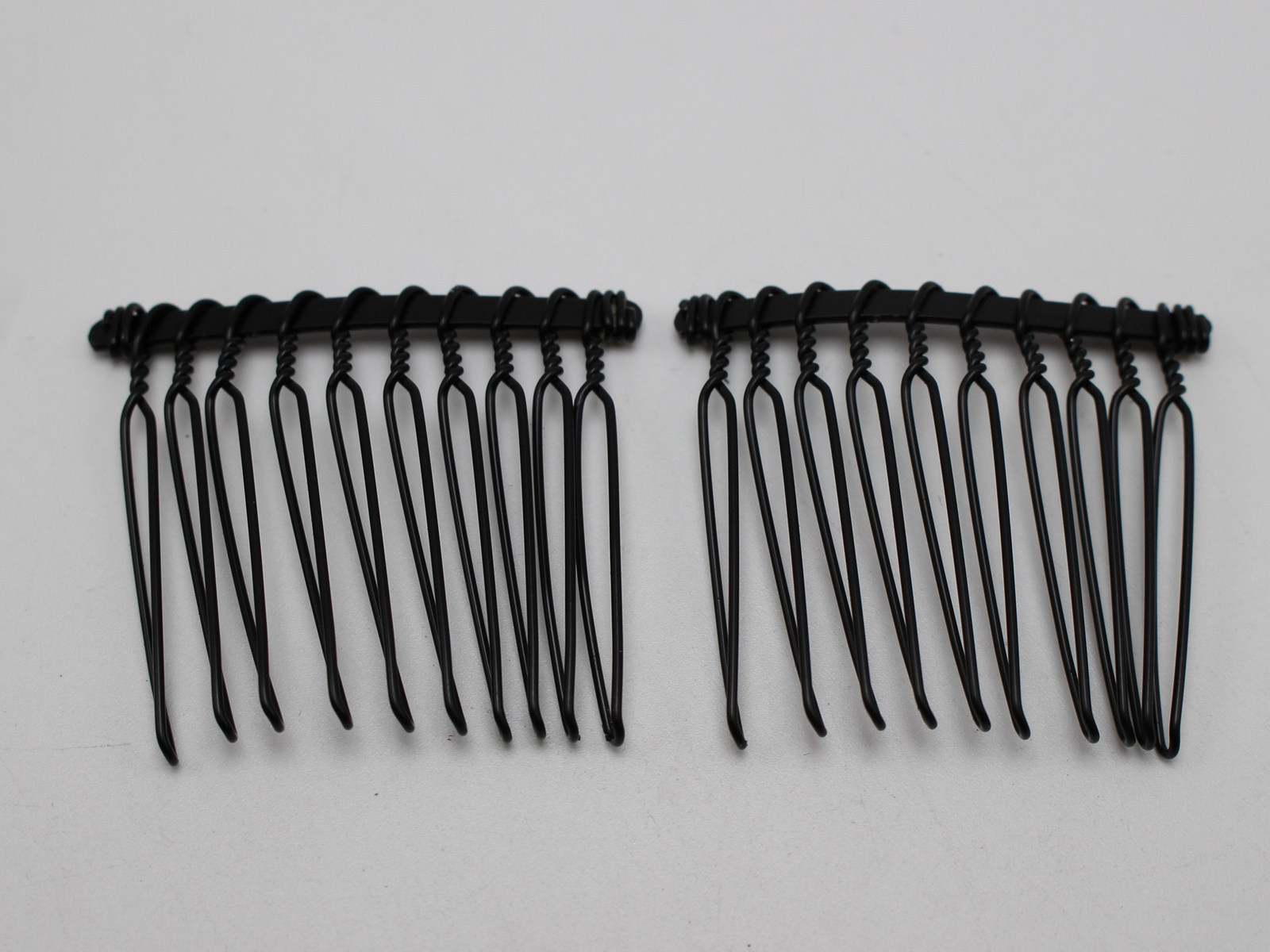 10 Black Metal 10Teeth Hair Side Combs Clips 40mm for Women Hair