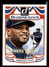 2014 DONRUSS PRESS PROOF DIAMOND KINGS /199 ROBINSON CANO MARINERS