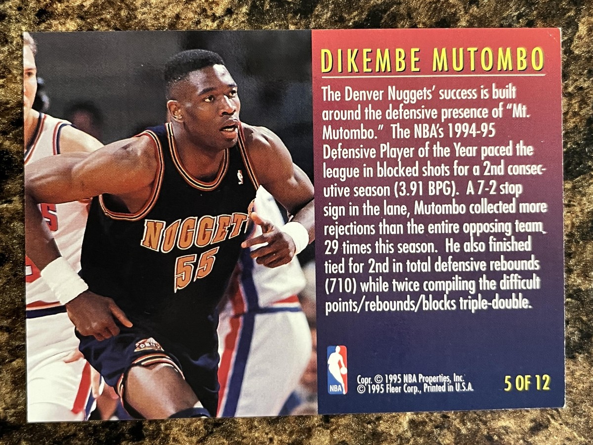 Dikembe Mutombo 1995-96 Fleer Total D #5 | eBay