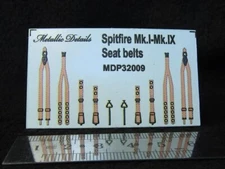1/32 Metallic Details MDP32009 Spitfire Mk.I-Mk.IX seat belts 3D decals