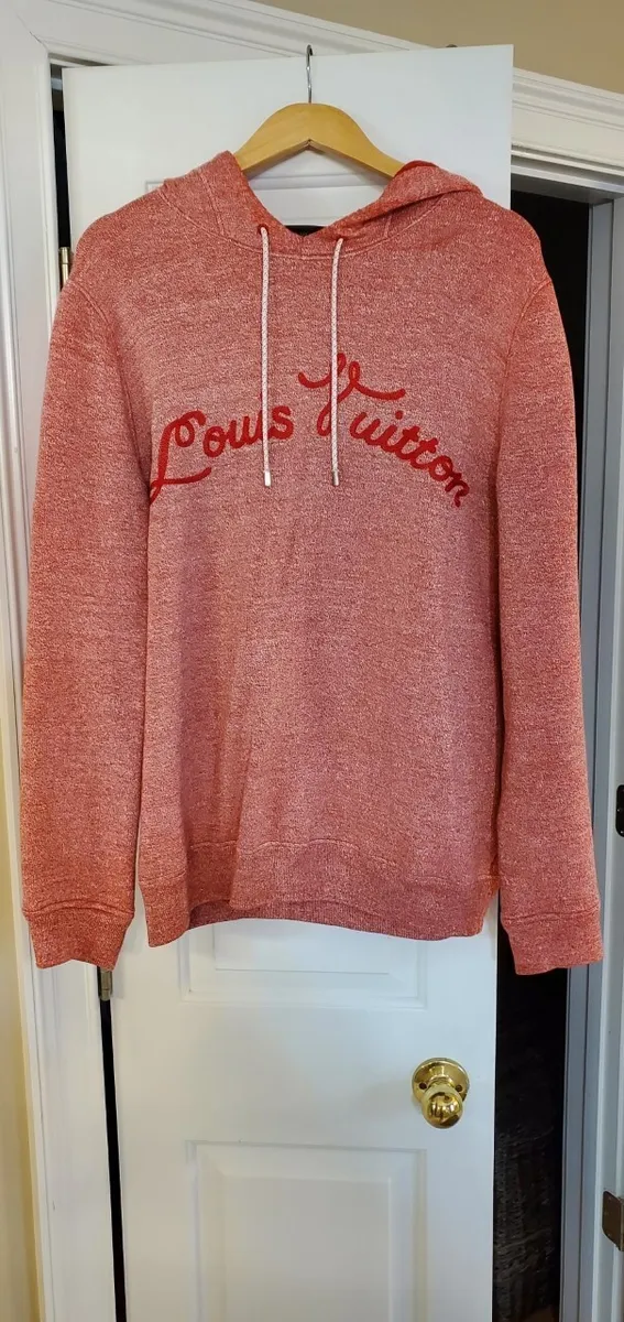 Louis Vuitton men/women Red hoodie XXL sweater w/Louis Vuitton Logo $3,390