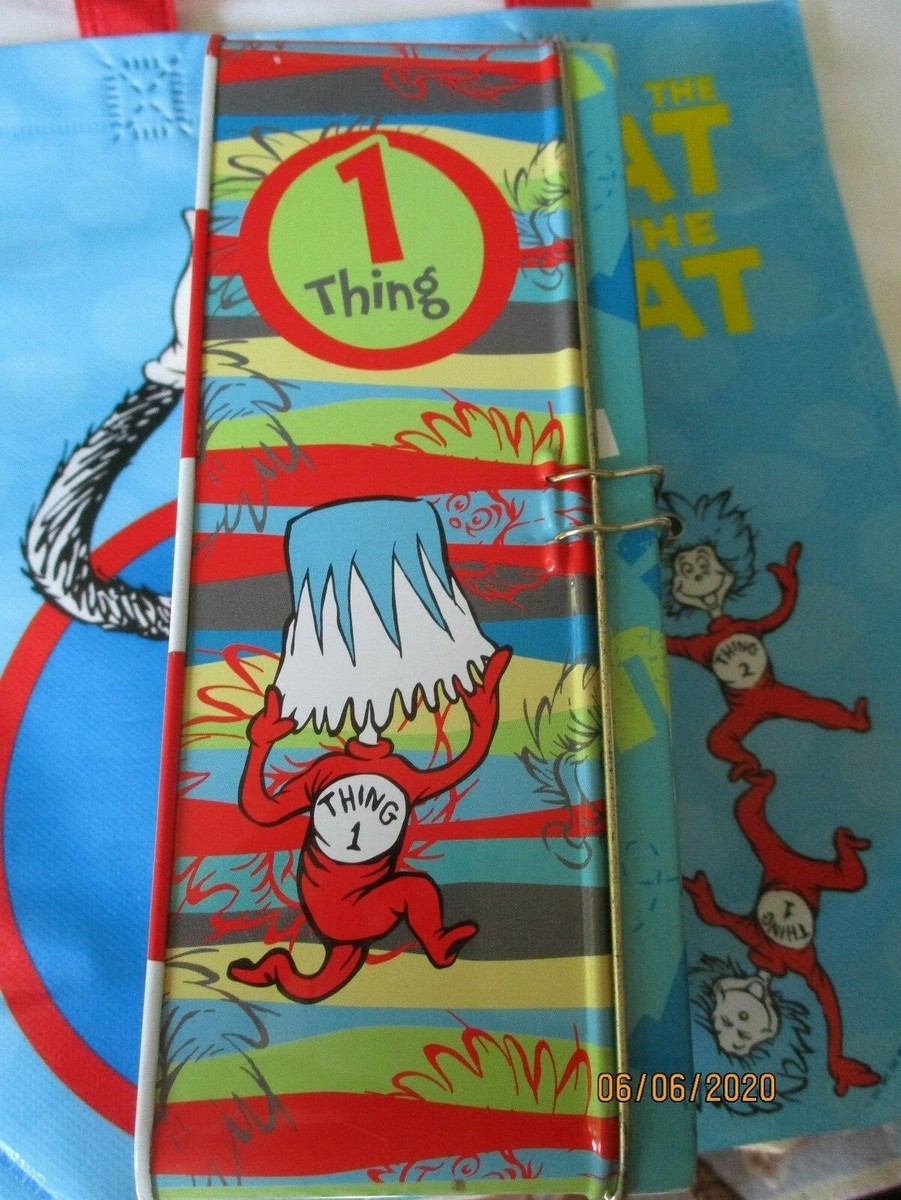lot ofDr Seuss Thing One Thing Two: pluah, puzzle, tin, book