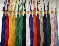 GRADUATION SCHOOL CAP HAT TASSEL 54 COLORS SOLID/2-TONE, RAINBOW