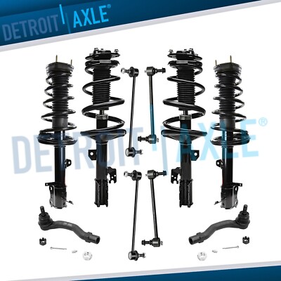 AWD Front Rear Strut Coil Spring Sway Bar Tie Rod for 2001-03 Toyota Highlander