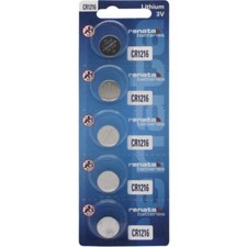 Renata CR1216 Coin Cell Battery 5 Pk